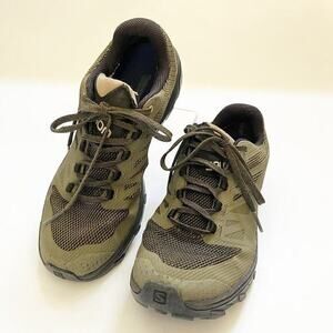 Salomon Shoes Mens Sz 8 Outline GTX Slate Green Gray Outdoor Sneakers Contragrip